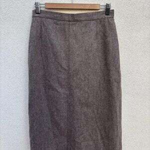 VINTAGE 90s Wool Brown Skirt by Koret Career